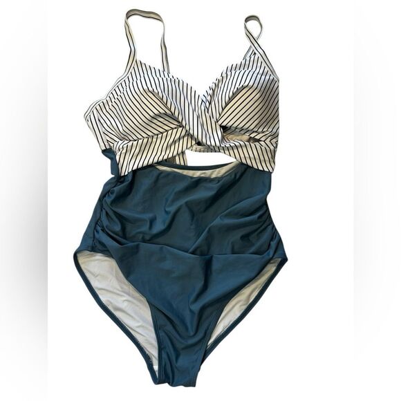 NWT EOMENIE TUMMY CONTROL SWIMSUIT size large NEW - Picture 3 of 6